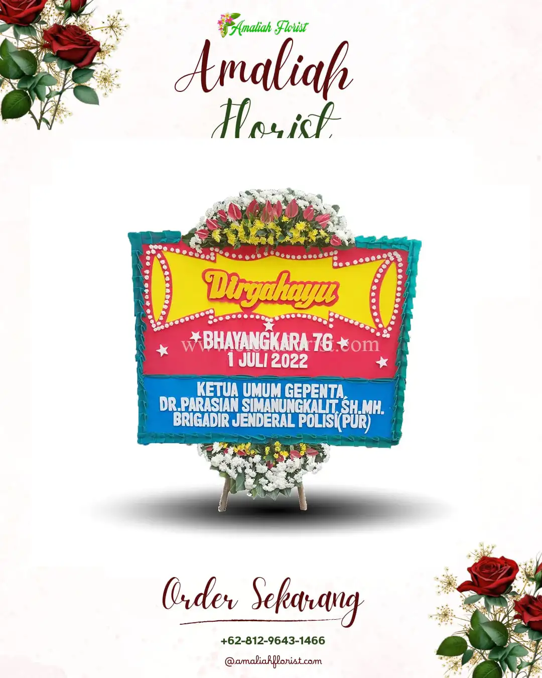 Papan Bunga HUT Ulang Tahun Tanjungsakti Pumu